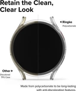 Ringke Slim Hoesje (2-Pack) Geschikt voor Samsung Galaxy Watch 6 40MM - Bumper Case - Lichtgewicht - Transparant Zilver — thumbnail 16