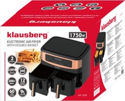 Klausberg KB-7589 - Dubbele Heteluchtfriteuse - 2x4.5L - Digitaal - Gezond Koken — thumbnail 4