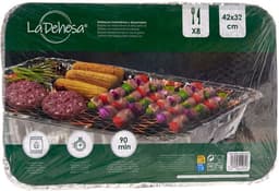 La Dehesa Eenmalig gebruik wegwerp BBQ/Barbeque grill - 42 x 30 x 5 cm — thumbnail 2