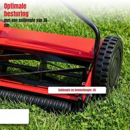 SVN® Grasmaaier handmatige – Grastrimmer Opvouwbaar – Handmaaier - Rood - 60cm x 50cm x 124cm — thumbnail 2