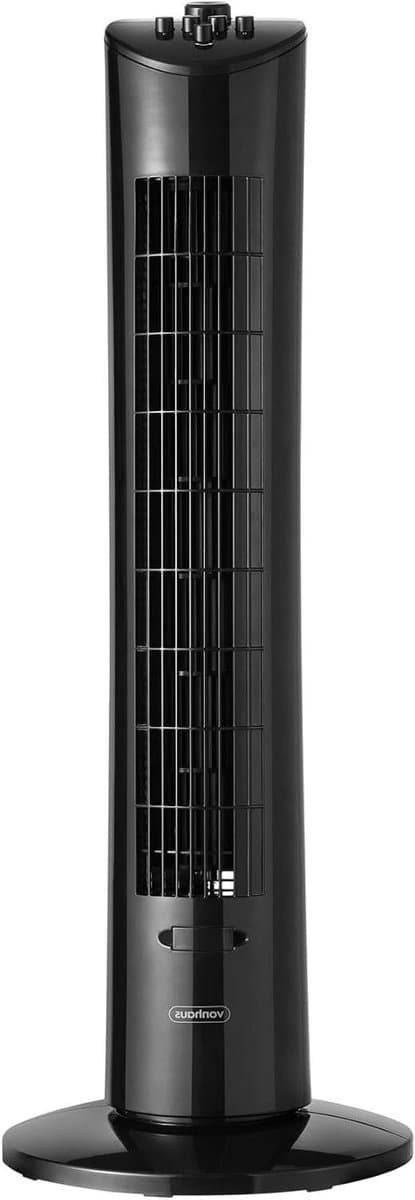 Torenventilator - Staande ventilator - Ruimte verkoelen - 60° Oscillerend - 80 cm hoog - Zwart — afbeelding 1