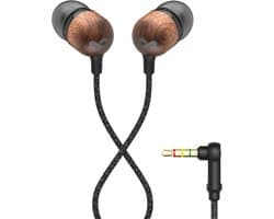 House of Marley Smile Jamaica Oortjes met Draad - Bedrade Oordopjes 3,5 mm Aansluiting - Met Microfoon en 1knopsbediening - Eco Friendly Design - 9 mm Drivers - Knoopvrije Kabel - Zwart