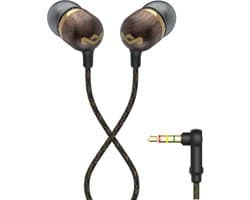 House of Marley Smile Jamaica Oortjes met Draad - Bedrade Oordopjes 3,5 mm Aansluiting - Met Microfoon en 1knopsbediening - Eco Friendly Design - 9 mm Drivers - Knoopvrije Kabel - Brass
