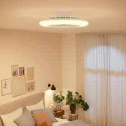 Philips Amigo Ventilator - Energiezuinige LED verlichting - Plafondlamp - Instelbare kleurtemperatuur - 57,5 cm diameter -Afstandsbediening - Wit met glinstereffect — thumbnail 2