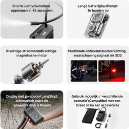 Xiaomi Luchtcompressor 2 Pro - Draagbare Elektrische Bandenpomp - Draadloos & Oplaadbaar - Digitale Drukmeter - Automatische Stopfunctie - Compacte Mini Compressor voor Auto, Fiets en Motor — thumbnail 2