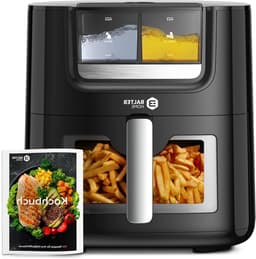 Heteluchtfriteuse - Airfryer XXL - Gezond Koken - Olie en Waterspray - 72 Liter - Zwart — thumbnail 1