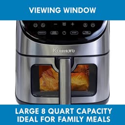 Heteluchtfriteuse - Airfryer Frituurpan - Gezond Koken - XL 78 liter capaciteit - 1700 W - Zwart en zilver — thumbnail 3