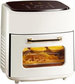 Heteluchtfriteuse Oven - Olievrije Frituurpan - Gezond Koken - Snelle Luchtcirculatie - 15L Capaciteit - Zwart — thumbnail 3