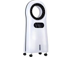 Lifetime Air Aircooler met Koelelementen - Ventilator, Luchtbevochtiger en Luchtkoeler - Mobiele Airco zonder Afvoer - Air Cooler 55dB - Afstandsbediening en Timer - Watertank 3.5L - Sfeerverlichting