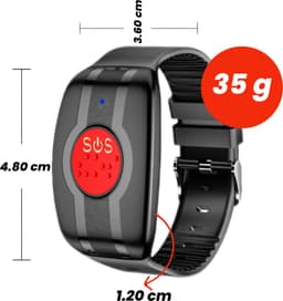Weewise WS74 - GPS Horloge Senior - Smartwatch voor Ouderen - Persoonlijke alarmen - alarm horloge ouderen - GPS Horloge Alzheimer - Valdetectie — thumbnail 4