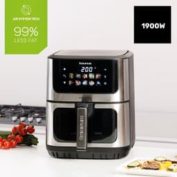 Luchtfriteuse 7S - Heteluchtoven - Gezond Koken - Dubbele Verwarming - 6.5 Liter - Zwart — thumbnail 3