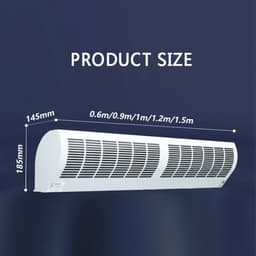 Luchtgordijn Machine - Wandventilator - Binnenklimaat Verbeteren - Afstandsbediening Inclusief - 60cm - Wit — thumbnail 2
