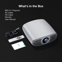 BlitzWolf BW-V11 Beamer met Dolby Vision & 4K Ondersteuning – 1100 ANSI Lumen, Native 1080P Full HD, HDR10, Automatische Trapezcorrectie, Home Cinema Projector — thumbnail 4