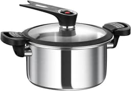 Druk Slow Cooker - Multicooker Pot - Snelle Maaltijden - Antiaanbaklaag - 3.5 Liter - Groen en Rood — thumbnail 1
