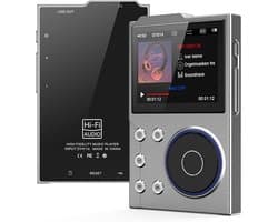 HiFi MP3-speler met Bluetooth, Lossless DSD DAC (FLAC), High-Resolution muziekspeler, draagbare audiospeler met 16 GB geheugenkaart, ondersteunt tot 256 GB, 2,4 inch