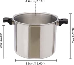 22 l pressure cooker, stainless steel pressure cookers, steam cooker, duukklo, tencere, pressure cooker, short handle, pressure cooker, kitchen, gas, cooking pan for family, hotels, kitchen — thumbnail 4