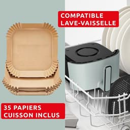 Heteluchtfriteuse - Airfryer - Gezond Koken - 10 Kookprogramma's - 5 Liter - Eucalyptus — thumbnail 5