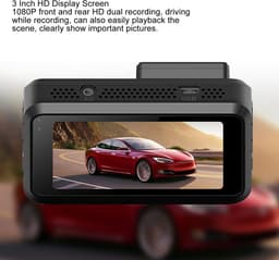 Cosensi - Dailygoods - Dailygoody - Dual Dash Cam - Auto Camera - 1080P Full HD - 3 Inch LCD-scherm - Bewegingsdetectie - G-sensor - Parkeermodus - Voor Auto's — thumbnail 3