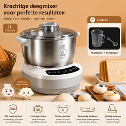 Rolu Deegmachine – Kneedmachine – Deegmixer – 7 Liter – Fermentatiefunctie – Temperatuurregeling – Timer – RVS — thumbnail 3