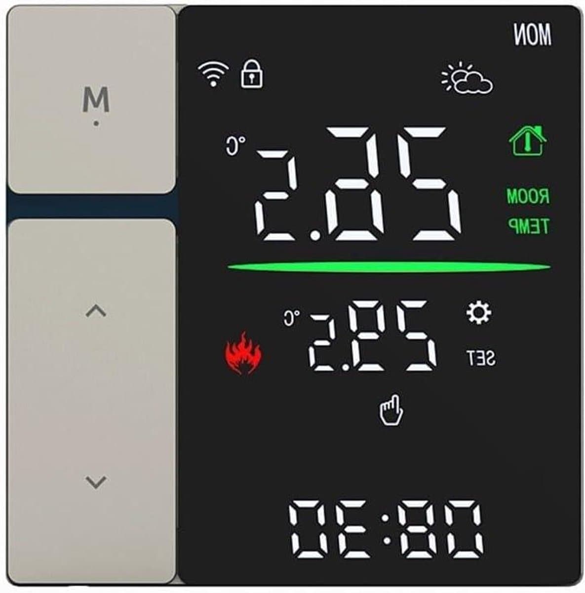 Slimme Thermostaat - Verwarming Regelunit - Energie Besparen - App & Stem Bediening - 10 x 10 x 7 cm — afbeelding 1