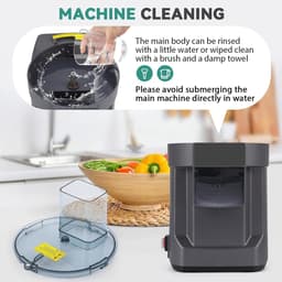 Elektrische Groentesnijder - Keukenmachine Dicer - Snel Ingrediënten Verwerken - 3-in-1 Functionaliteit - 25x20x35 cm - Zilver — thumbnail 2
