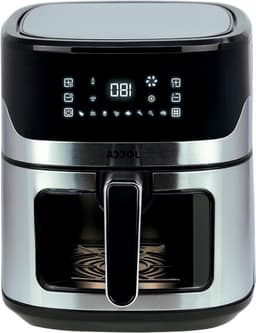 Heteluchtfriteuse - Airfryer - Gezond Koken - 8 Programma's - 65 Liter - Zilver Zwart — thumbnail 1