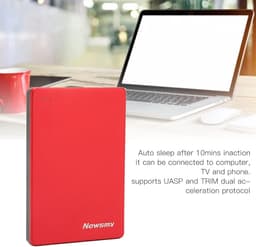 Draagbare Harde Schijf - Externe Opslag - Bestanden Opslaan - Automatische Slaapstand - 160GB - Rood — thumbnail 2