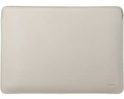 Accezz Leather Laptop Hoes 15 inch - Laptopsleeve - Beige