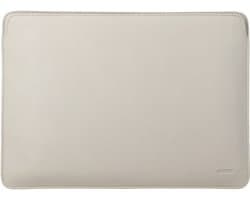 Accezz Leather Laptop Hoes 16 inch - Laptopsleeve - Beige