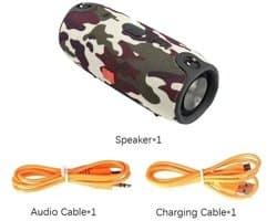 Jessi Store - Speaker - Bluetooth speaker - Draadloze speaker - Muziek box - Waterbestendig - 40W - 3600mAh - 22x10x9cm - Camouflage