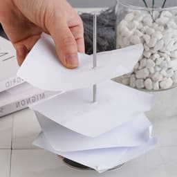 RVS rechte papieren houder voor restaurants, hotels en cafés - factuuropslag en orderbeheer — thumbnail 2
