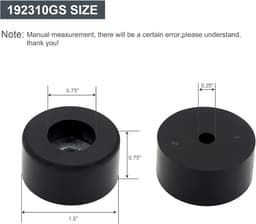 Antivibratie Voet Pads - Rubberen Bumper - Trillingsreductie - Vervangt 192310GS - 1.5 inch D x 0.75 inch H - Zwart — thumbnail 3