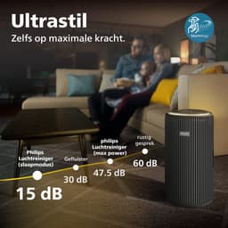 Philips PureProtect 3200 Series - Luchtreiniger - CADR 520m3/u - Ruimtes tot 135m2 - 3 Laags HEPA Filtratie - Air+ App - Ultrastil - Nachtlampje - Zwart - AC3221/13 — thumbnail 9