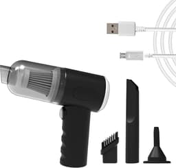 Mini Draadloze Stofzuiger - Draagbare Stofzuiger Met USB-Oplading & Accessoires - Krachtige Handstofzuiger Voor Auto, Toetsenbord & Huis — thumbnail 5