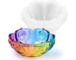 DIY Epoxy Resin Silicone Mallen voor het Maken van Rozenpatroon Schalen en Decoraties