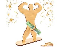 Creatief Houten Geldcadeau voor Verjaardag en Jubileum, Sportieve Man, Uniek Geschenk voor Vrienden en Familie