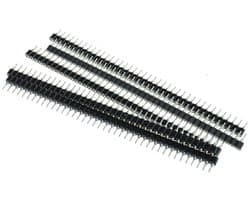 Set van 5 Stuks 1x40P 2.54mm Ronde Gat Vrouwelijke Header Tin Enkele Rij 40Pin PCB Connector voor IC en Kristal