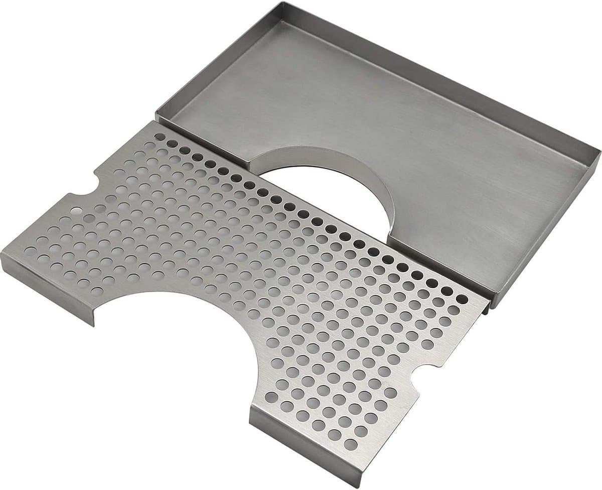 Lekbak Kegerator - Bier Lekbak - Bar Inrichting - Wrap Around Ontwerp - 30x18x2 cm - Roestvrij staal — afbeelding 1
