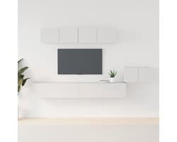 Tv-kastset - Mediameubel Mediarek - Woonkamer Organisatie - Veel Opbergruimte - 60 x 30 x 30 cm - Wit