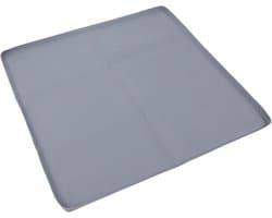 Koelkastmat Siliconen - Lekbak Apparaat - Bescherming Vloeren - Verhoogde Randen - 50x50 cm - Grijs