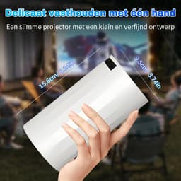 Aourow Mini Beamer 720P HD - Compacte LED Projector met WiFi 5G en Bluetooth 5.2 - Automatische Focus - 100 inch Scherm - Wit — thumbnail 5