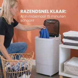 Salora MINIWASHING5 - Mini wasmachine - Compacte wasmachine - Kleine wasmachine - Studenten wasmachine - Wit — thumbnail 5