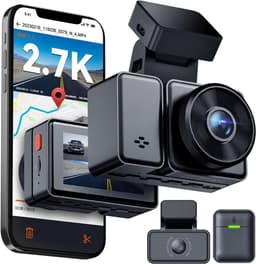 TIM® Dual Dashcam - Voor en Achter Camera – Auto Camera Met Nachtzicht – Zwart - 14cm x 15cm x 11cm — thumbnail 1