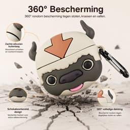 Schattige Bizon ''Avatar Appa Style'' AirPods Pro 2 Case – Beschermhoes met Lief Design en Anti-val Bescherming — thumbnail 4
