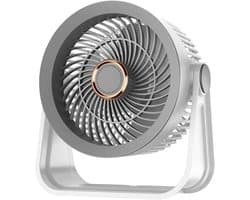 Tafelventilator - Draadloze ventilator - Ventilator - Handventilator - Miniventilator - LED-verlichting - 5 snelheden - 3 lampen - 11,7 x 22,5 cm — afbeelding 1