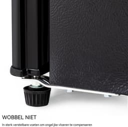 Tafelmodel koelkast-Vriescombinatie - Tweedeurs Koelkast - Mini Koelkast - Vrijstaande Koelkast - 60L - LED - 45dB - Energielabel E - Kantoor - 86,8cm - Vriezen - Zwart — thumbnail 3