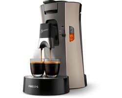Philips Senseo Select Koffiepadmachine CSA240/30 - Keuze uit 1 of 2 Kopjes - Instelbare Intensiteit - Automatische Uitschakeling - Nougat en Kasjmiergrijs