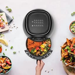 Heteluchtfriteuse - Airfryer - Gezond Koken - Olievrij - 35 Liter - Zwart — thumbnail 4