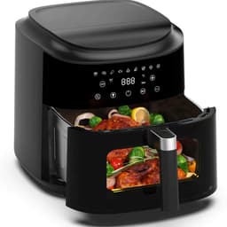 AIMASON 80D10W XXL Airfryer - 9L Heteluchtfriteuse met Kijkvenster – 2350W - 360° Heteluchtcirculatie – 40-200°C - Smart LED touchscreen - 9 Slimme Voorgeprogrammeerde Instellingen — thumbnail 1
