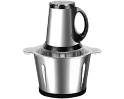 Elektrische Groentehakker - Keukenmachine Snijmixer - Maaltijden Bereiden - Tijdbesparende Reiniging - 27x18cm - Zilver